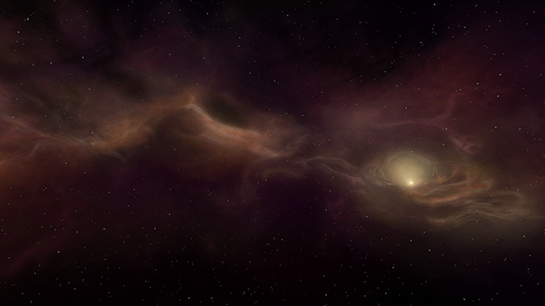 Screenshot of handpainted nebula